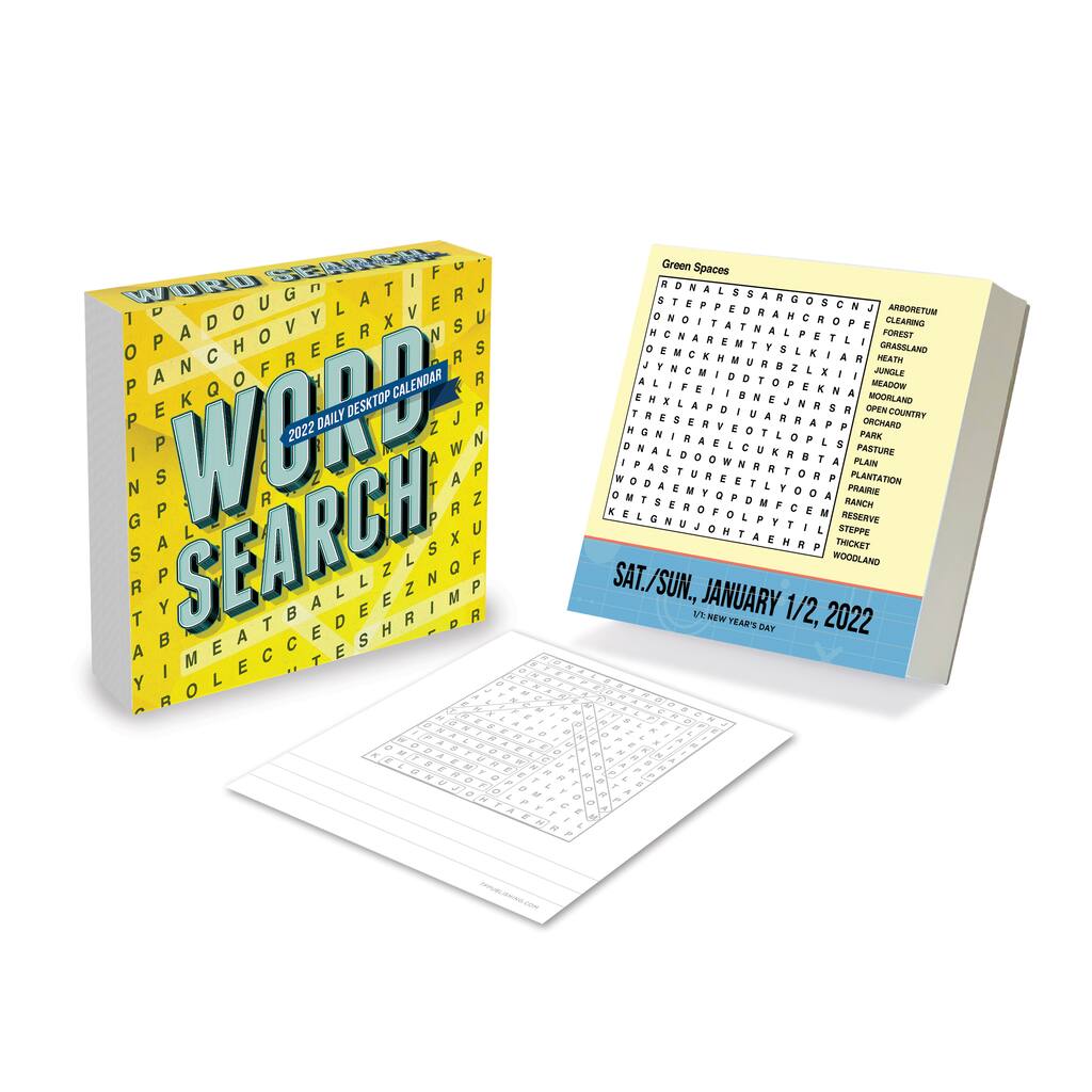 2022 Word Search Daily Desktop Calendar Michaels Word Search Calendar 2022